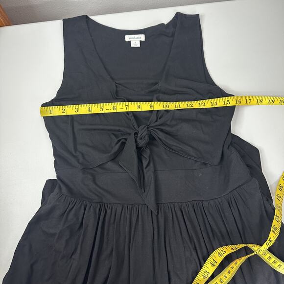 Sundance Dress Womens Small Black Sleeveless Tie Front Boho Rayon Spandex - Picture 7 of 9